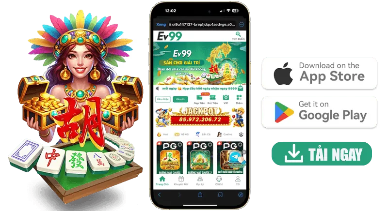 Màn hình game slot nổ hũ với biểu tượng vàng và xanh lá